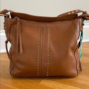Montana West Brown Leather Shoulder Bag